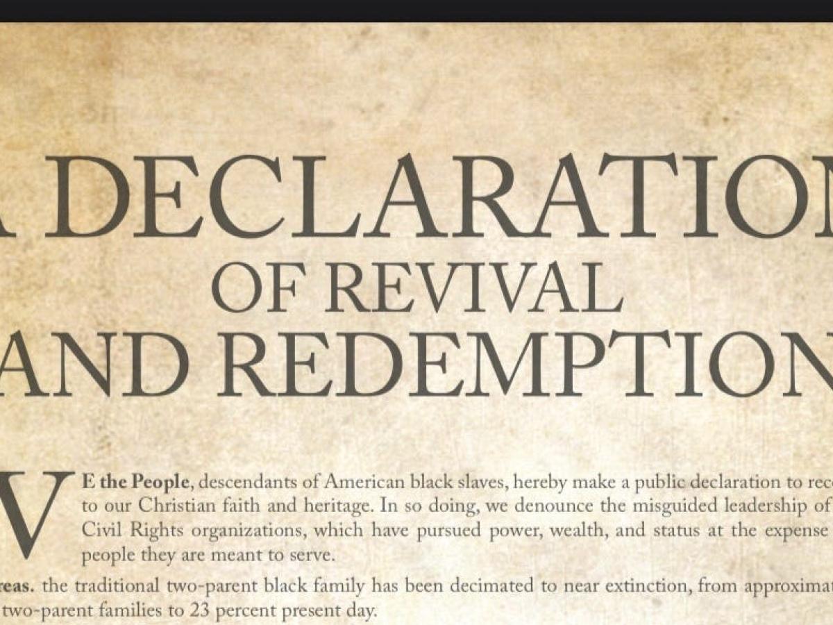 A Declaration of Revival and Redemption