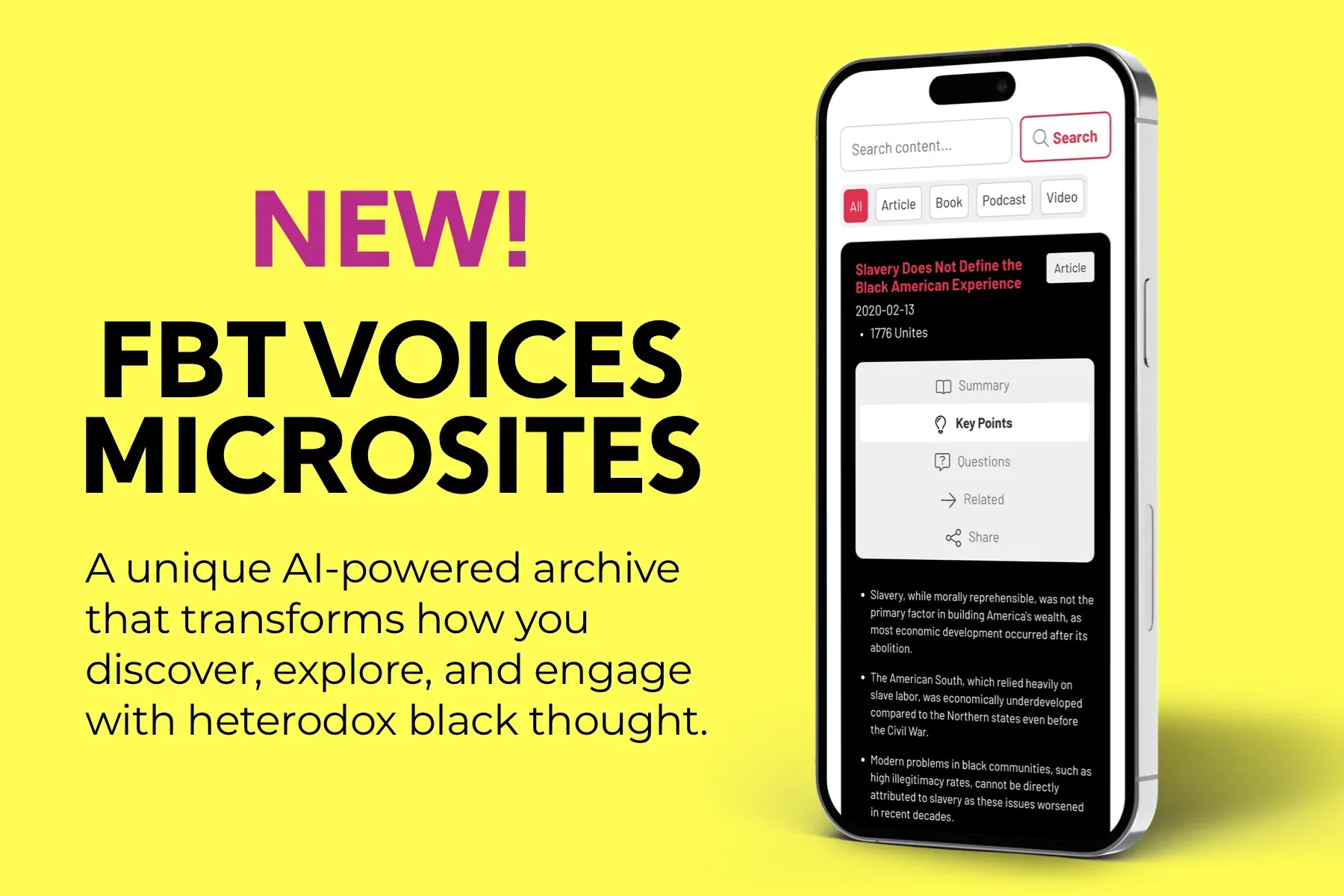 Launching FBT Voices Microsites!
